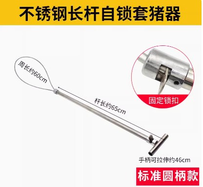 不銹鋼套豬器豬用保定器套豬嘴神器母豬套索桿養殖場抓豬器