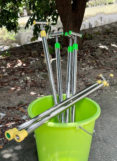 家用農用打藥噴霧器噴槍消毒園藝澆花不銹鋼拉桿手動抽拉式水槍